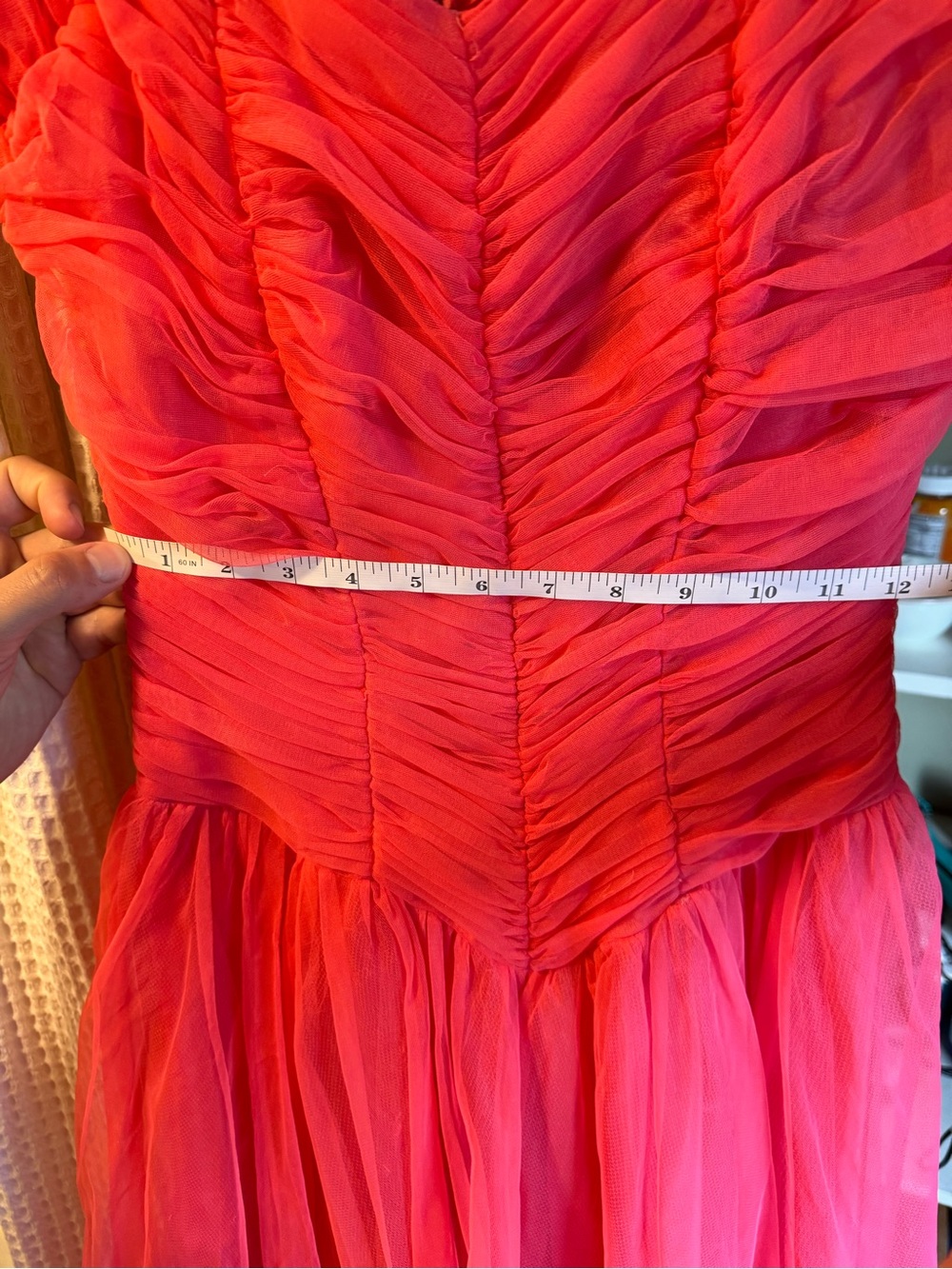 Bubblegum pink vintage handmade dress 1950-1960s - Picture 7 of 7